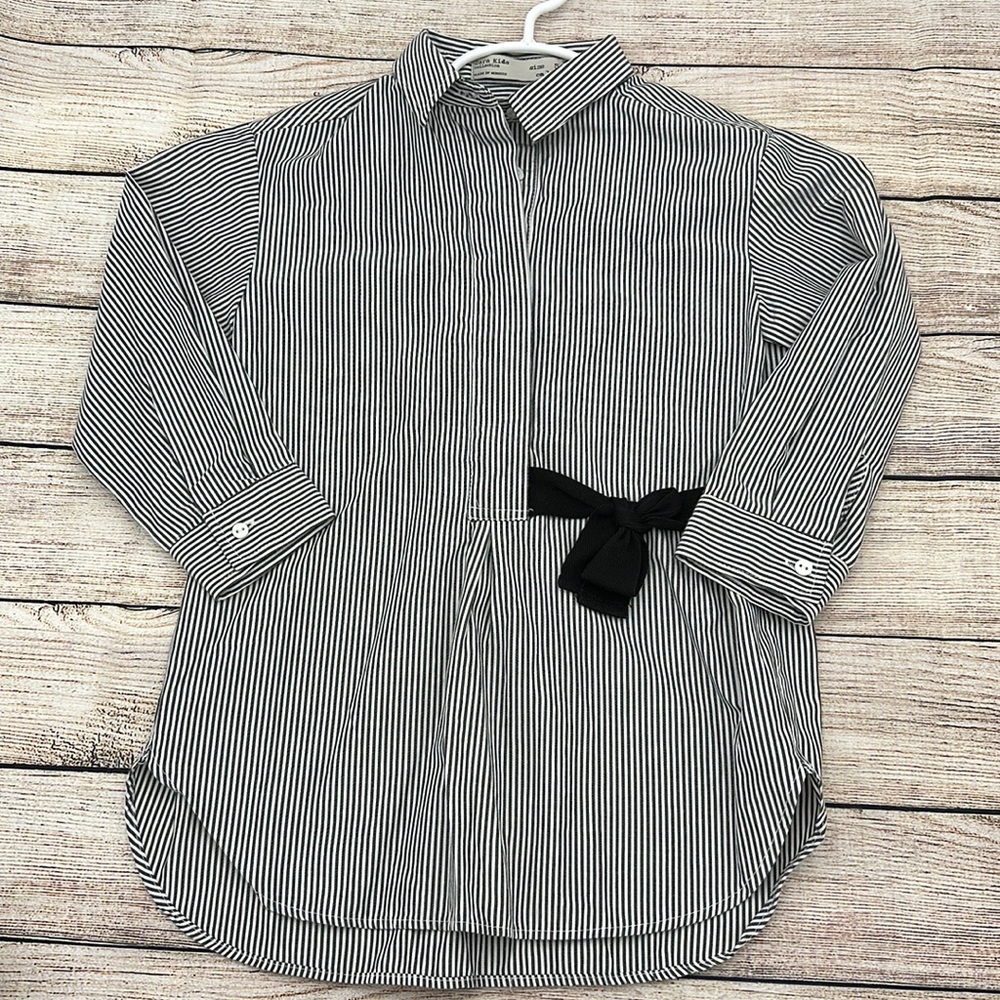 Zara Girls Stripped Shirt Dress Size 5